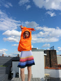 Collina Strada - Orange Grommet Sweathoodie with Embellishment