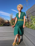HOH Curate - Vintage 1950's Emerald Green Sheer Dress