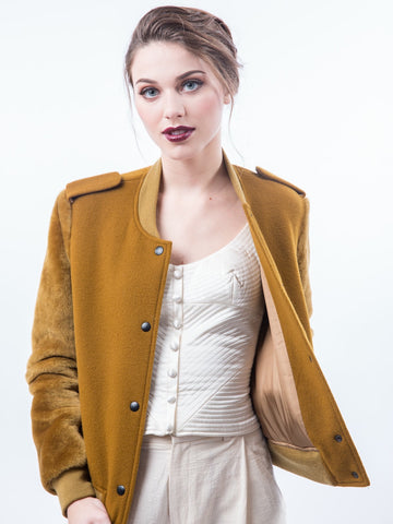 Nanushka Fur Sleeve Jacket