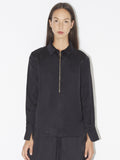 Nanushka - Satin 'O' Ring Zip Shirt