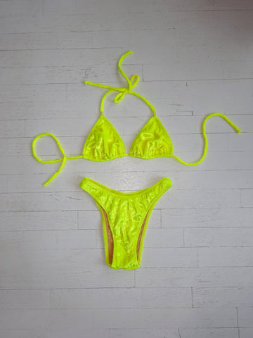 HOH Curate - 90's Yellow Velvet Bikini