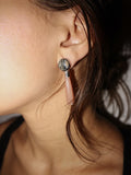 KVK Jewelry - Petite Fossilized Woolly Mammoth & Moonstone Earrings