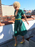 HOH Curate - Vintage 1950's Emerald Green Sheer Dress
