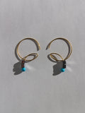 Melissa McArthur - Hematite & Turquoise Loop Earrings