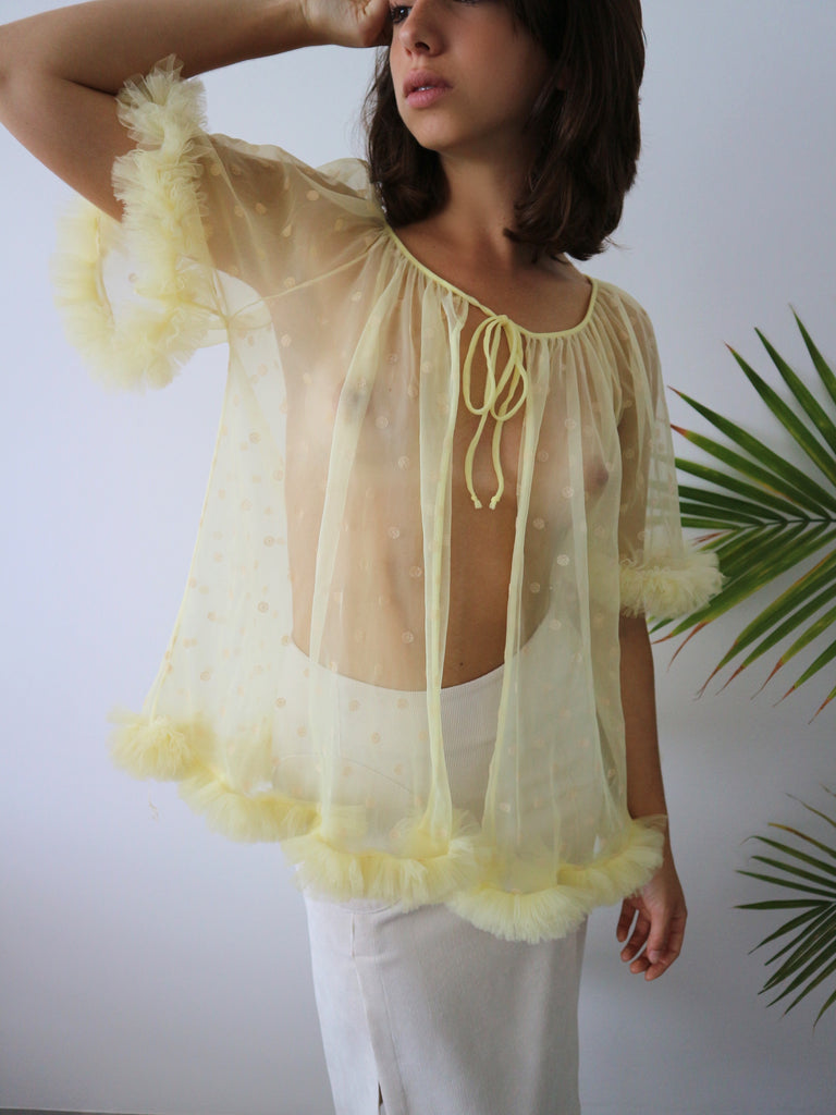 HOH Curate - 1950's Sheer Frill Top