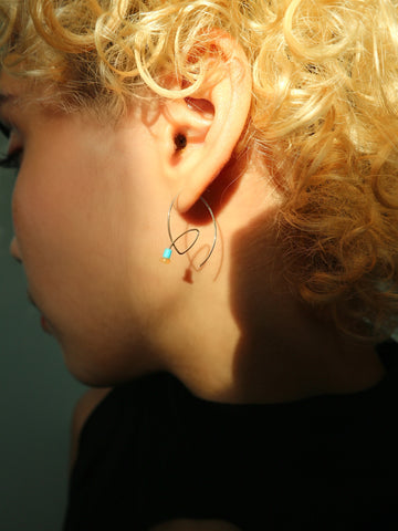Melissa McArthur - Turquoise & Opal Loop Earrings